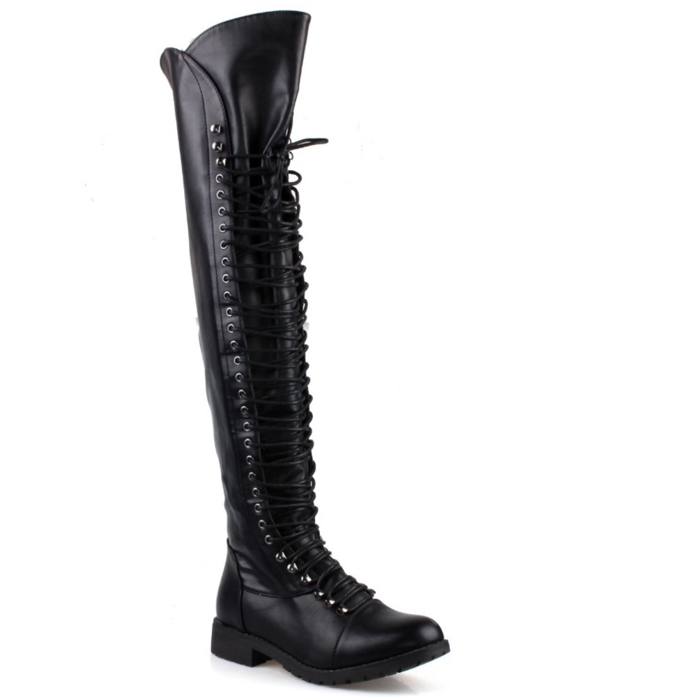 Mark and Maddux over the knee boots black  size 8 1/2 women hot topic